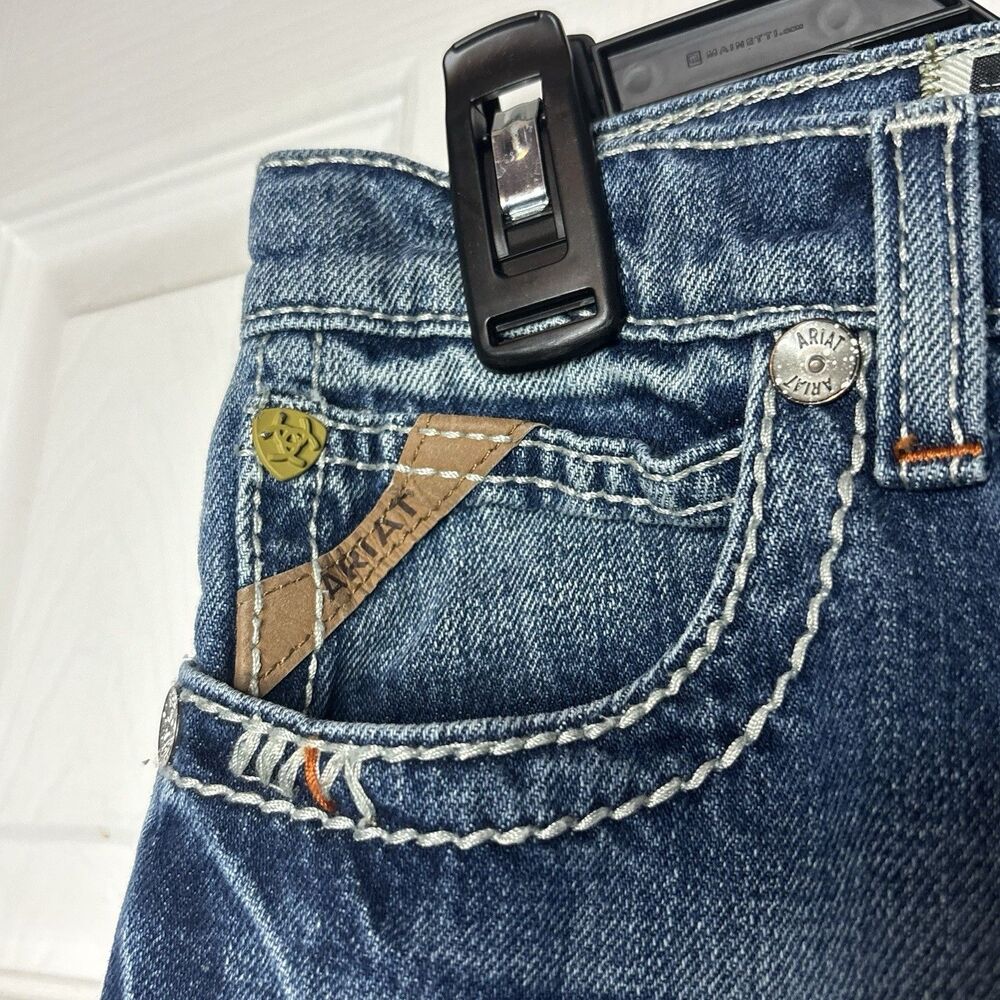 Ariat Boys 16 Slim B5 Bootcut Jeans Medium Wash Western - Picture 5 of 10